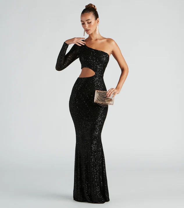 Emmie Formal Sequin One-Shoulder Dress | Windsor Stores