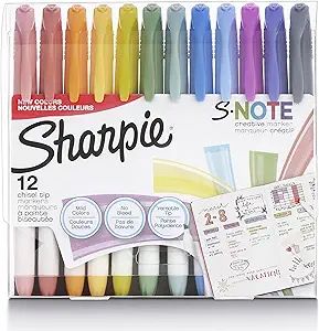 SHARPIE S-Note Creative Markers, Highlighters, Assorted Colors, Chisel Tip, 12 Count | Amazon (US)