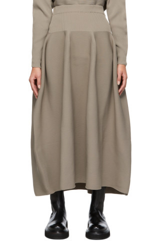 Taupe Pottery Skirt | SSENSE