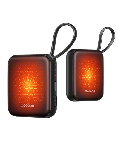 OCOOPA Hand Warmers Rechargeable 2 Pack, 7Hrs*2 Long Heat, 0.6" Ultra Slim Fits Pocket Gloves, 3 Heat Levels, UL Certified Electric Handwarmer, Gifts for Christmas,Winter Essential,UT5 Nano | Amazon (UK)