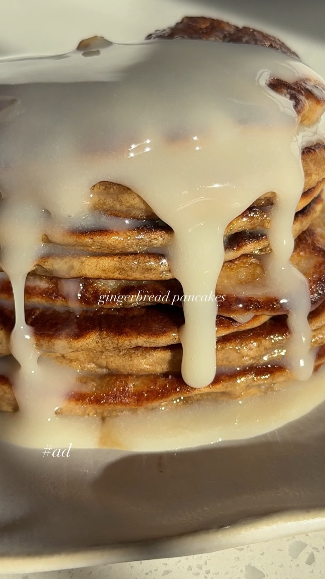 #ad I’ve partnered with @chobani to bring my Blender Gingerbread Pancakes made with Chobani Greek Yogurt — crafted from only natural ingredients. I’ve linked all my favorite Chobani products in my LTK shop so it’s easy to grab what you need. Comment LINK and I’ll send it right over! . @Shop.LTK #liketkit  @Target @Chobani, #TargetPartner #Target #Holidayrecipes #Healthyrecipes #eatclean 

Blender Gingerbread Pancakes 
1 ¼ cup old-fashioned rolled oats, gluten-free
¾  cup Chobani whole milk Greek Yogurt (plain)
½ cup unsweetened vanilla almond milk
1 egg
2 teaspoons vanilla extract
3 tbsp protein powder
2 ½  teaspoons baking powder
½ tsp baking soda
1 tbsp powdered sugar
1 tbsp molasses
¼ teaspoon salt
Glaze
1 cup powdered sugar
1 tbsp Chobani Vanilla Greek Yogurt
1 tsp unsweetened vanilla almond milk 
½ tsp vanilla extract

Instructions:
Blend it up: Add all ingredients to a high-speed blender. Blend on high until the batter is smooth and pourable, about 30–45 seconds.
Rest the batter: Let the batter sit for about 10-15 minutes to thicken slightly. 
Cook the pancakes: Heat a nonstick skillet or griddle over medium heat and lightly grease with butter or coconut oil. Pour about ¼ cup of batter per pancake.
Flip & finish: Cook until bubbles form on the surface and the edges look set, about 2–3 minutes. Flip and cook another 1–2 minutes until golden and cooked through.
Make Glaze: In a small bowl, whisk together the powdered sugar, Chobani Vanilla Greek Yogurt, milk, and vanilla extract. Stir continuously until the sugar fully dissolves and the glaze becomes smooth and glossy, this may take about 30–40 seconds. If still too thick add another 1 tsp milk. Drizzle over warm pancakes and enjoy!
