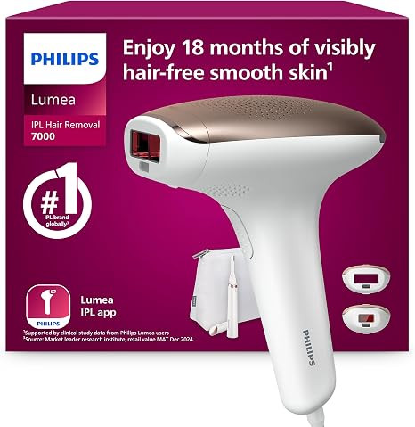 Philips Lumea 7000 Series, IPL Hair Removal Device, Laser Hair Removal Alternative, with Satin Co... | Amazon (UK)