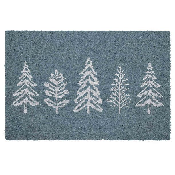 My Texas House Tree Holiday Printed Outdoor Coir Doormat, Blue, 18" x 30" - Walmart.com | Walmart (US)