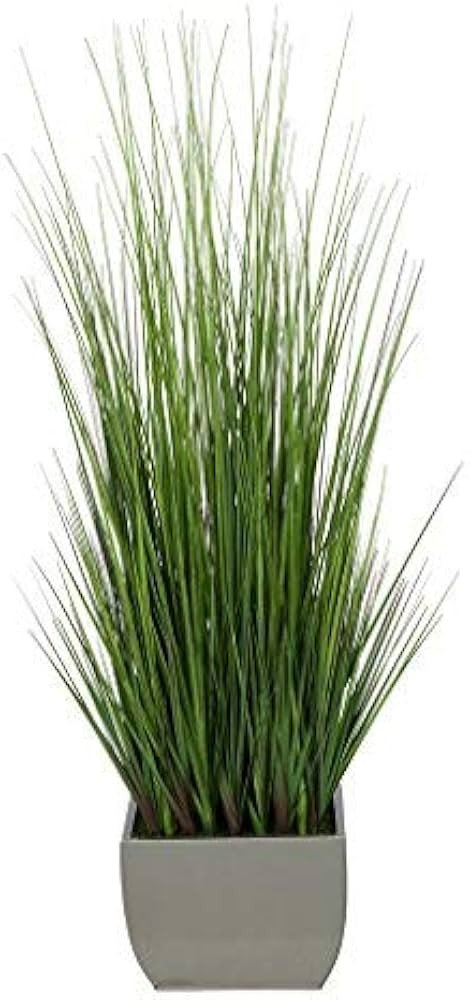 House of Silk Flowers Artificial 44" Grass in Large Rectangle Zinc (Silver) | Amazon (US)