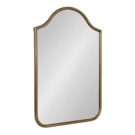 Kate and Laurel Fellows Scallop Arched Wall Mirror, 24 x 36, Antique Gold, Traditional Decorative Arch Mirror with Bold Curved Shape and Vintage Mirror Design | Walmart (US)