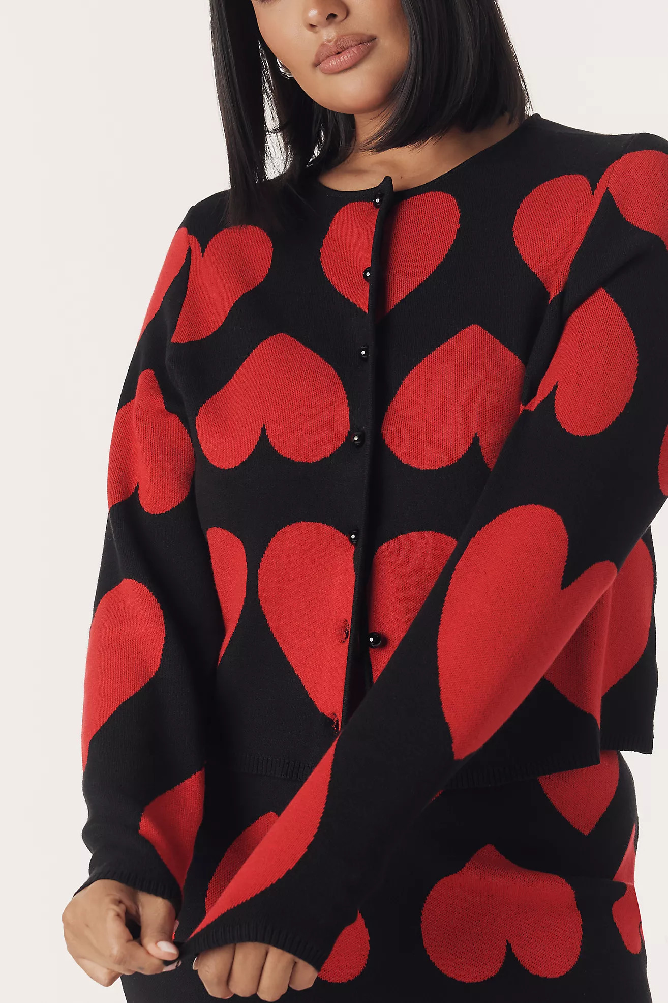 Eloquii Heart Icon Cardigan Sweater | Anthropologie (US)