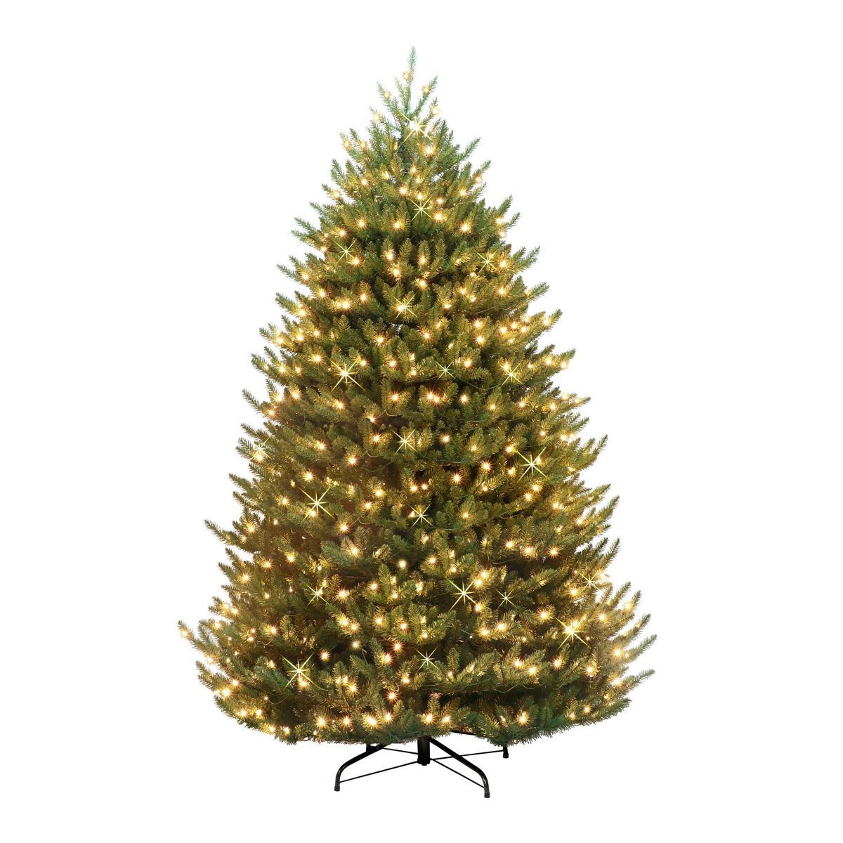 Puleo 6.5' Pre-Lit Canadian Balsam Fir Artificial Christmas Tree Warm White Lights | Target