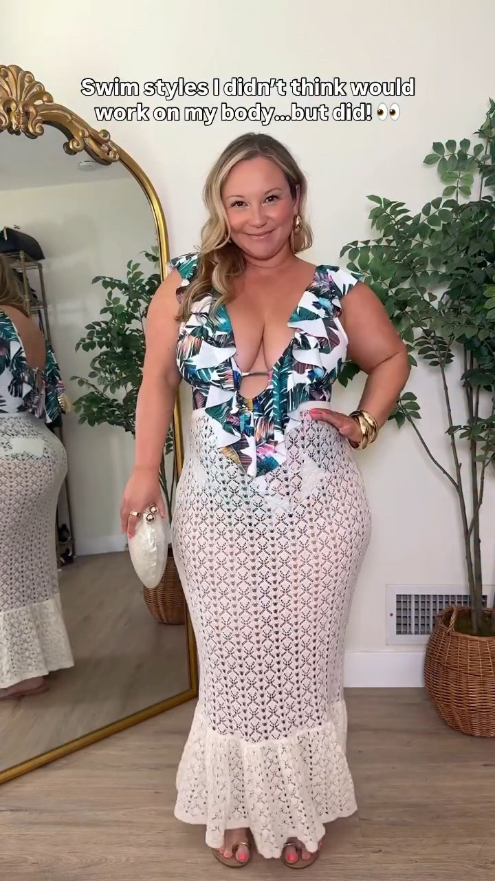 These swim styles blew me away!! So flattering and fit a midsize curvy body so well! What look is your favorite?! 
Size XL in swimsuits, size LARGE in swim coverups! 

#midsizestyle #amazonfashionfinds #swimstyle #vacaystyle #founditonamazon

#LTKOver40 #LTKSwim #LTKMidsize