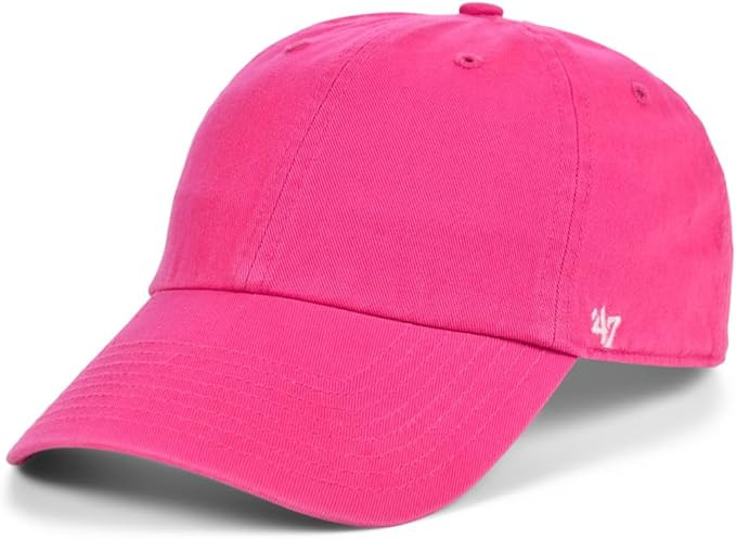 '47 Blank Classic Clean Up Cap, Adjustable Plain Baseball Hat for Men and Women – Magenta | Amazon (US)