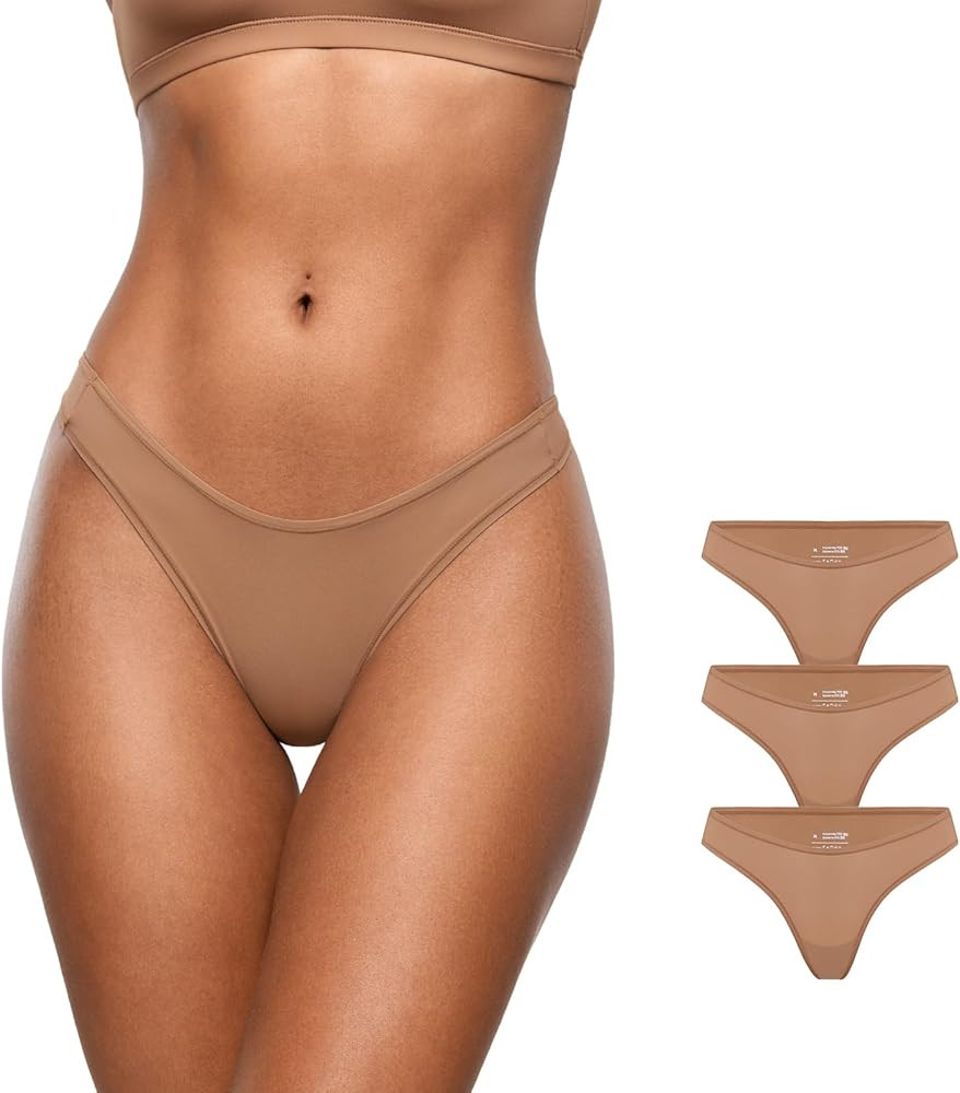 Soft V-waisted Thong 3 Pack by INLYRIC | Amazon (US)