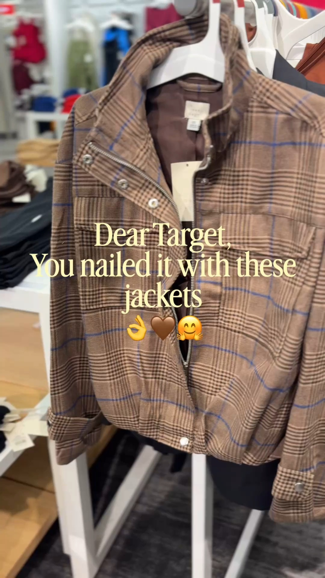 New!! Target jackets!🤎🍂🧋🧸

Plaid twill, brown suede, and funnel neck collared jackets

#LTKWorkwear #LTKSeasonal