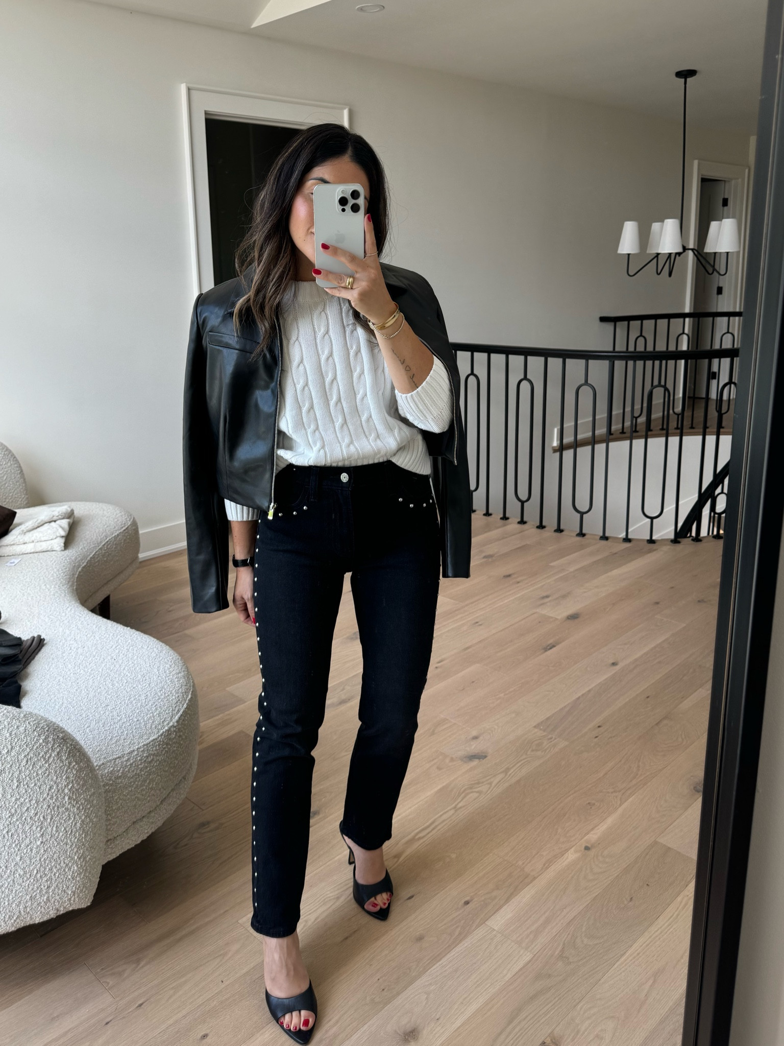 Size 25 petite denim 
Size XS petite sweater 
Size small jacket 

#LTKcanada