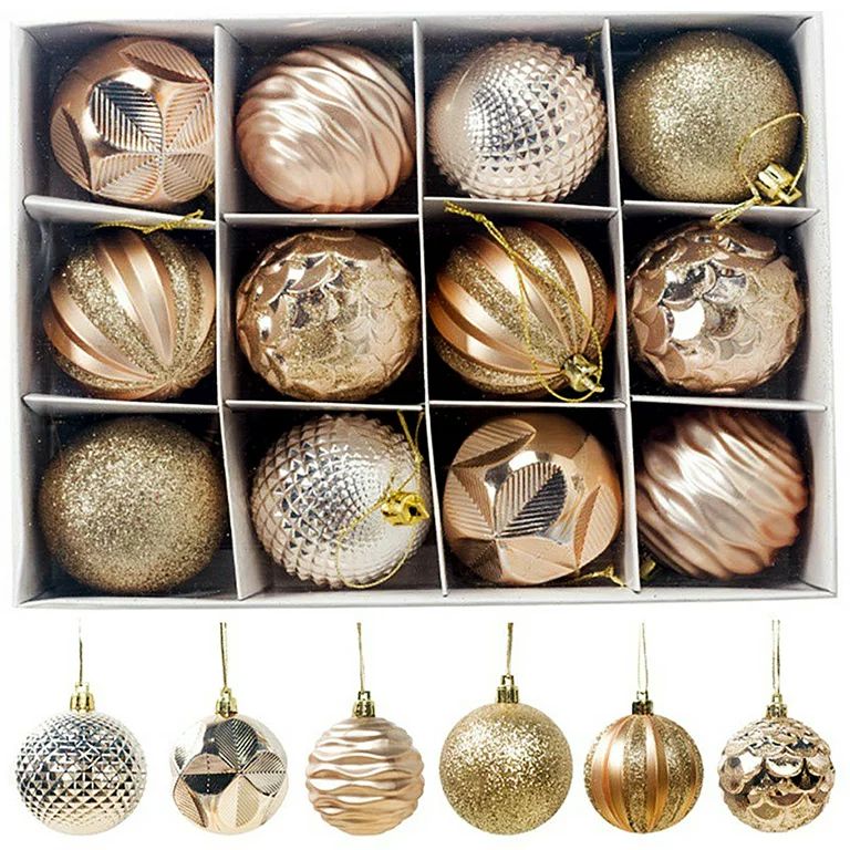 Maxcozy 60mm/2.36" Christmas Ball Ornaments Shatterproof Christmas Ornaments Set Decorations for ... | Walmart (US)