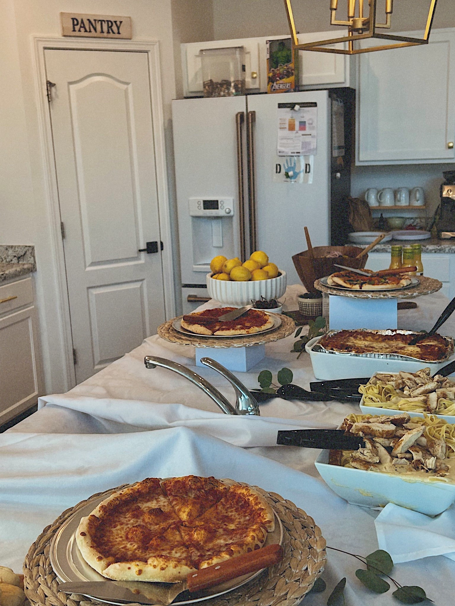 pizza and pasta dinner set up 

#LTKParties #LTKHome #LTKFamily