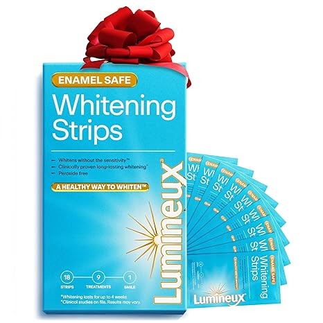 Lumineux Teeth Whitening Strips Kit - 9 Treatments - Peroxide Free - Enamel Safe for Whiter Teeth... | Amazon (US)