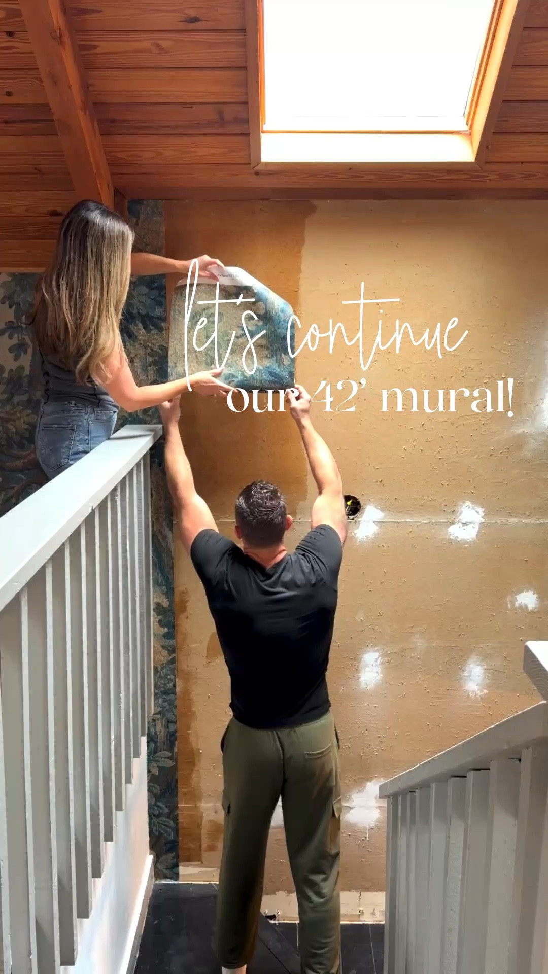 Last week we completed the second phase of this absolutely STUNNING @belartestudio mural in our cabin… YES, 42’ mural… that’ll eventually span across our entire loft! The colors are SO BEAUTIFUL and I can’t wait to finish it all up and get it furnished! 🩷 

#LTKHome #LTKOver40 #LTKSeasonal