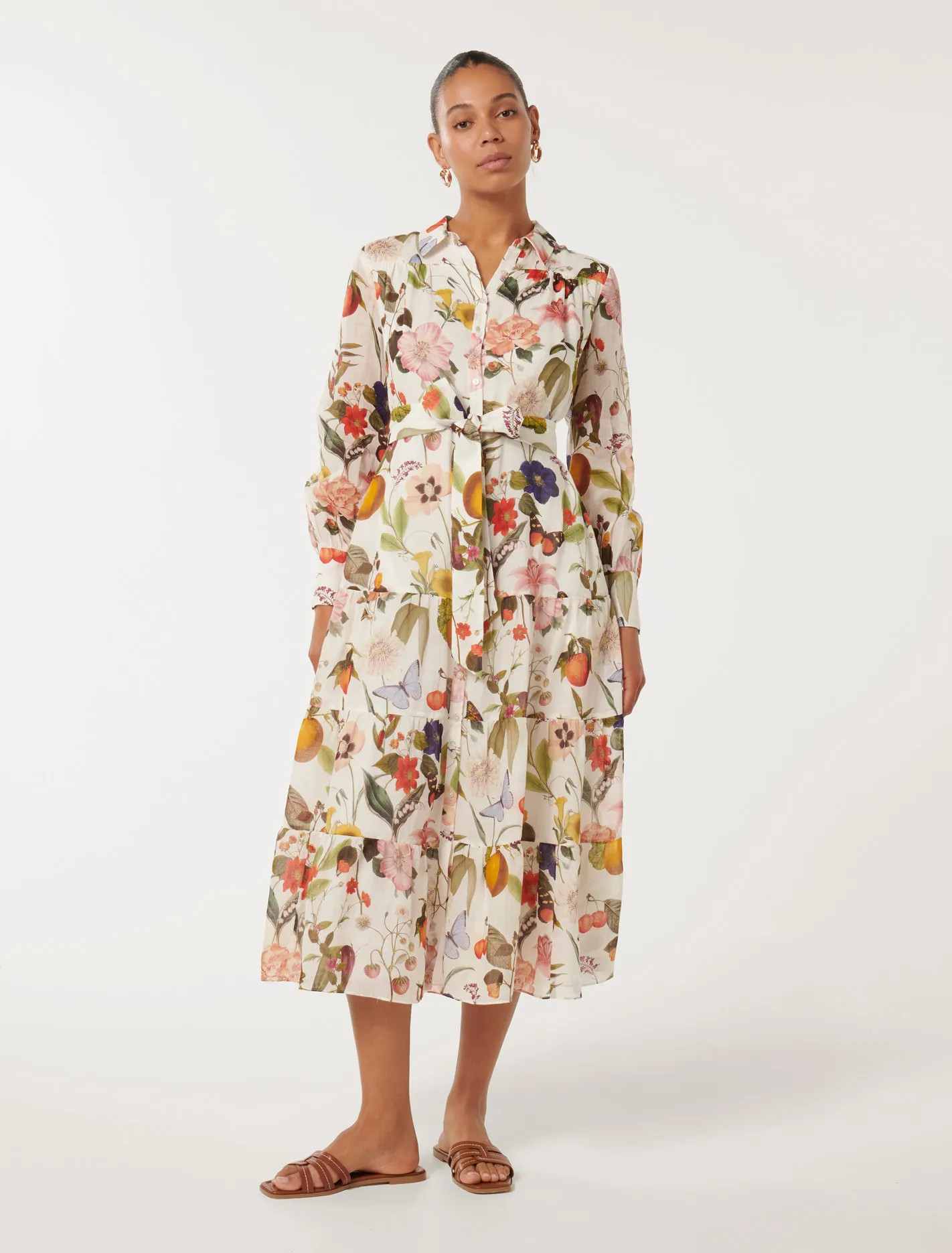 Sylvie Tiered Midi Shirt Dress | Ever New (CA)
