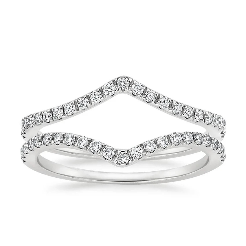 18K White Gold Flair Nested Diamond Ring Stack (1/3 ct. tw.) | Brilliant Earth