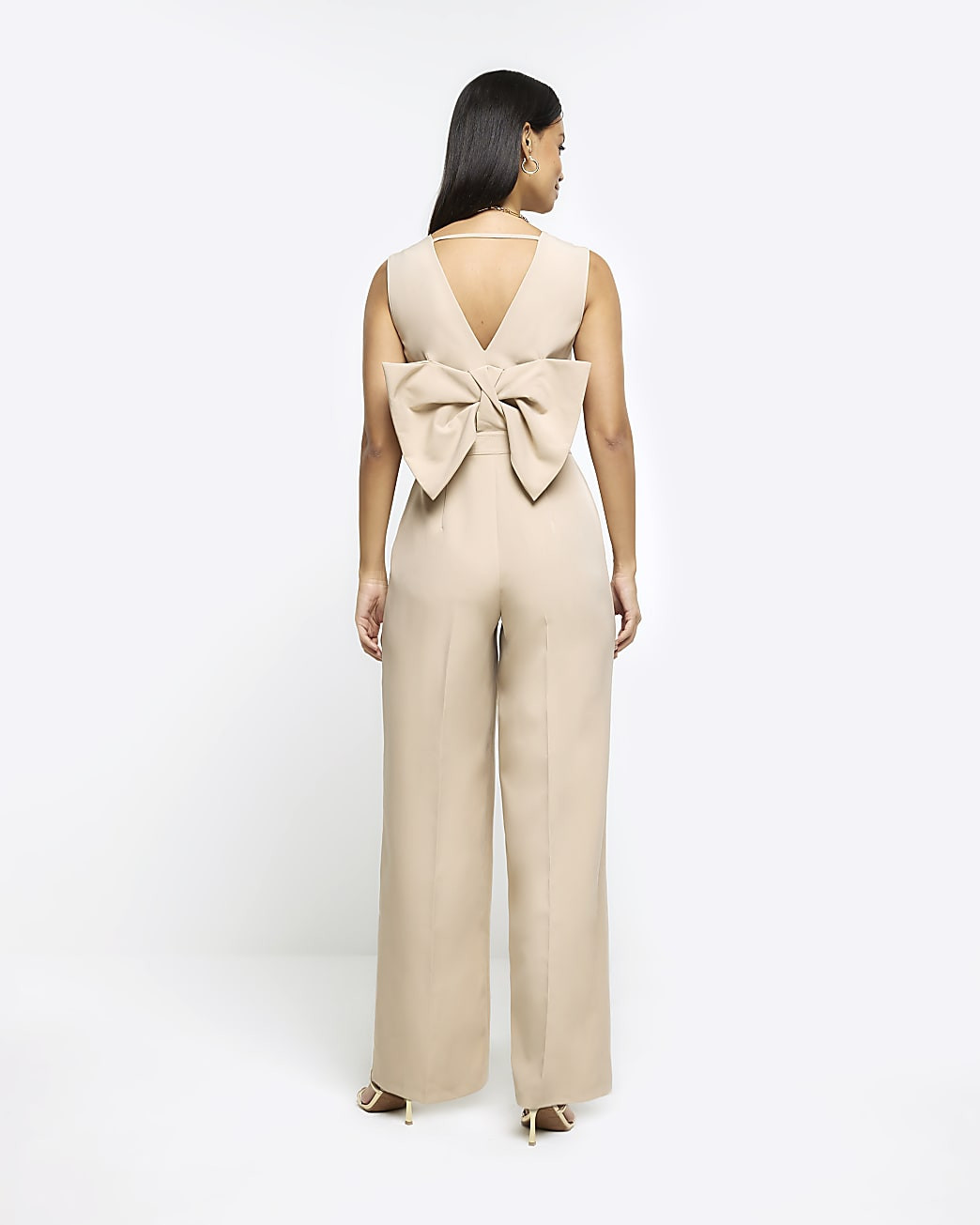 Black bow blazer jumpsuit | River Island (UK & IE)