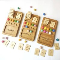 Personalized Gift For Kids Montessori Math Board With Set Reversible Cards 1-10 Preschool Homeschool Materials Counting Activities | Etsy (US)