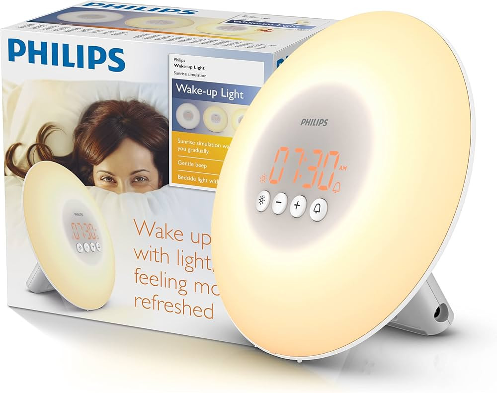 Philips SmartSleep Wake-Up Light Therapy Alarm Clock with Sunrise Simulation, White, HF3500/60 | Amazon (US)