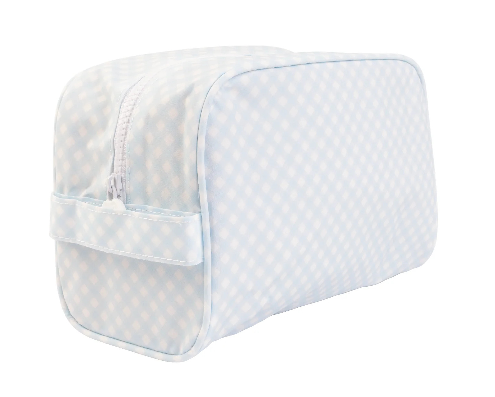 Apple Of My Isla The Dopp Kit- Blue Gingham | JoJo Mommy