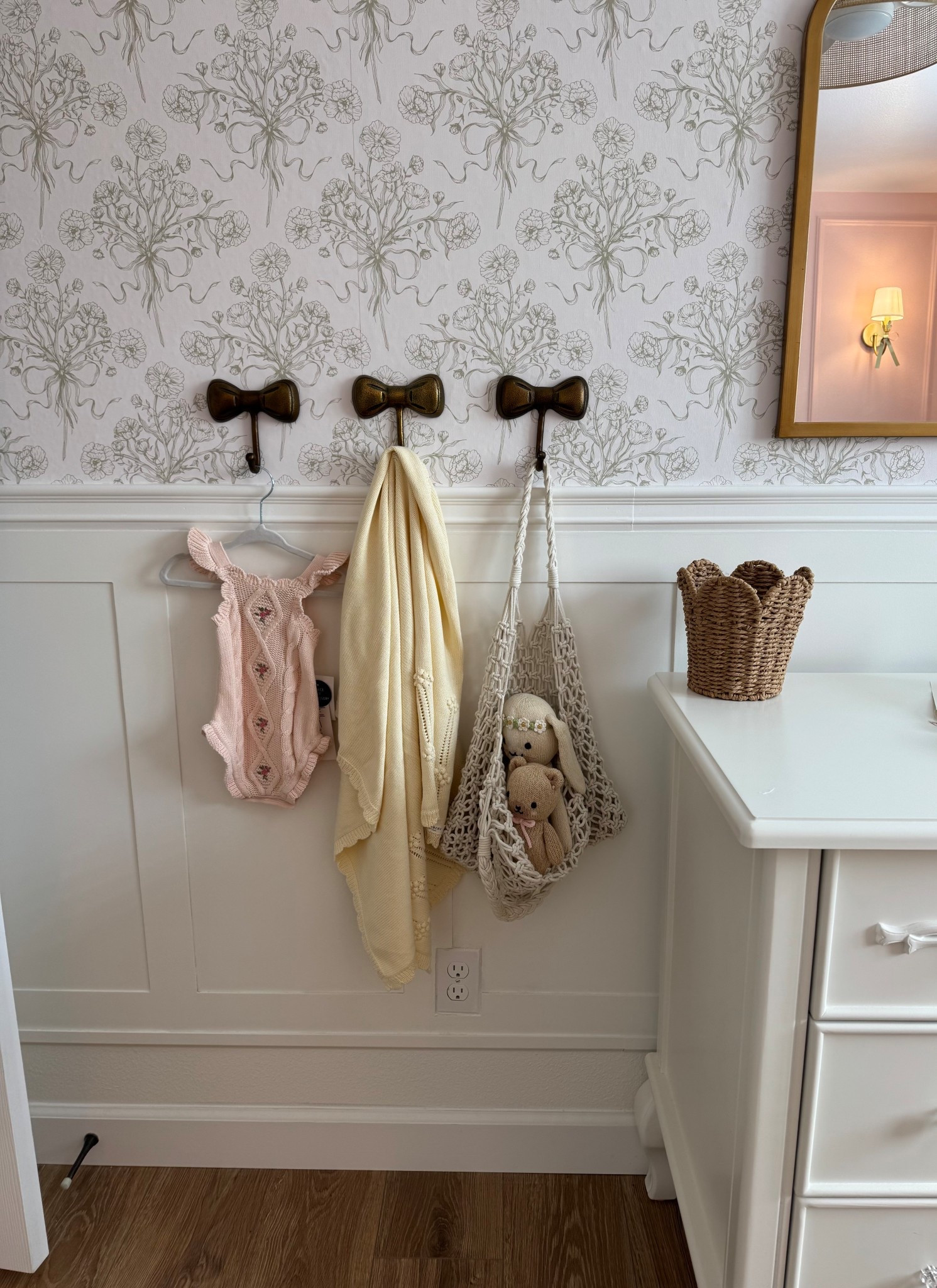 Bow hooks for baby girl nursery 

#LTKSpringSale #LTKBaby