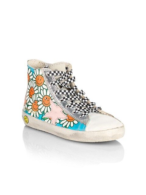 Little Girl's & Girl's Francy Margaret Leather High-Top Sneakers | Saks Fifth Avenue