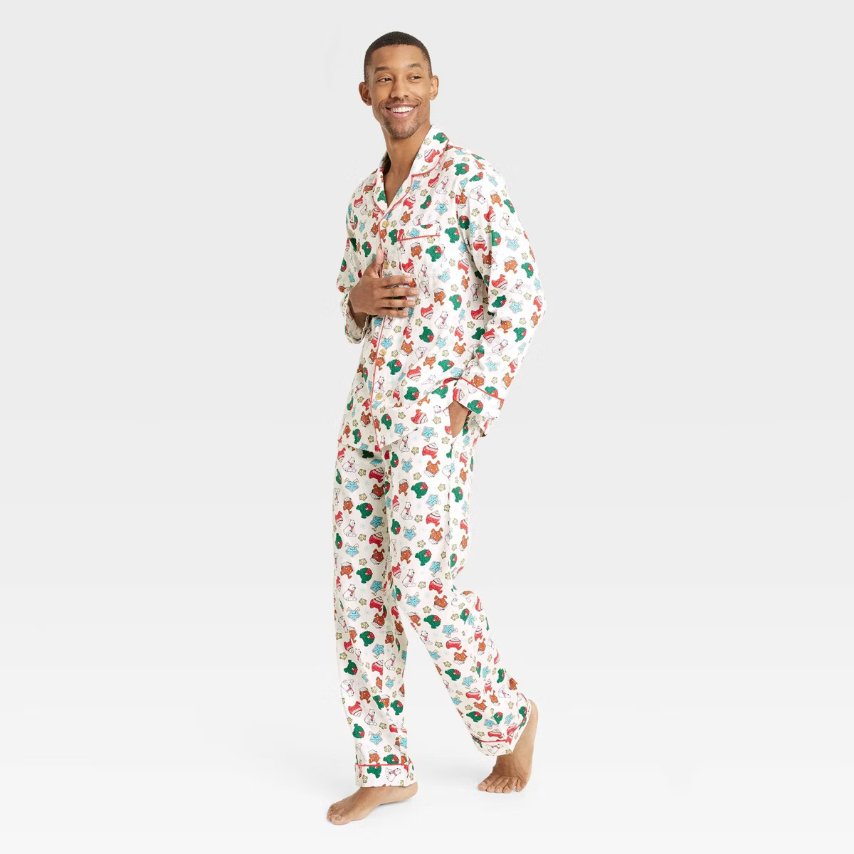 Men's Holiday Treats Print Flannel Holiday Matching Family Pajama Set - Wondershop™ White | Target