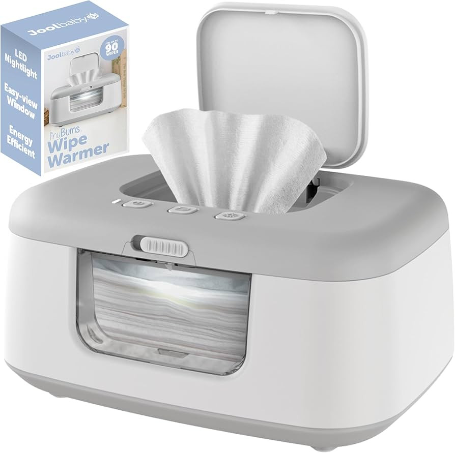 Jool Baby TinyBums Baby Wipe Warmer & Dispenser with LED Changing Light & On/Off Switch (Gray) | Amazon (US)
