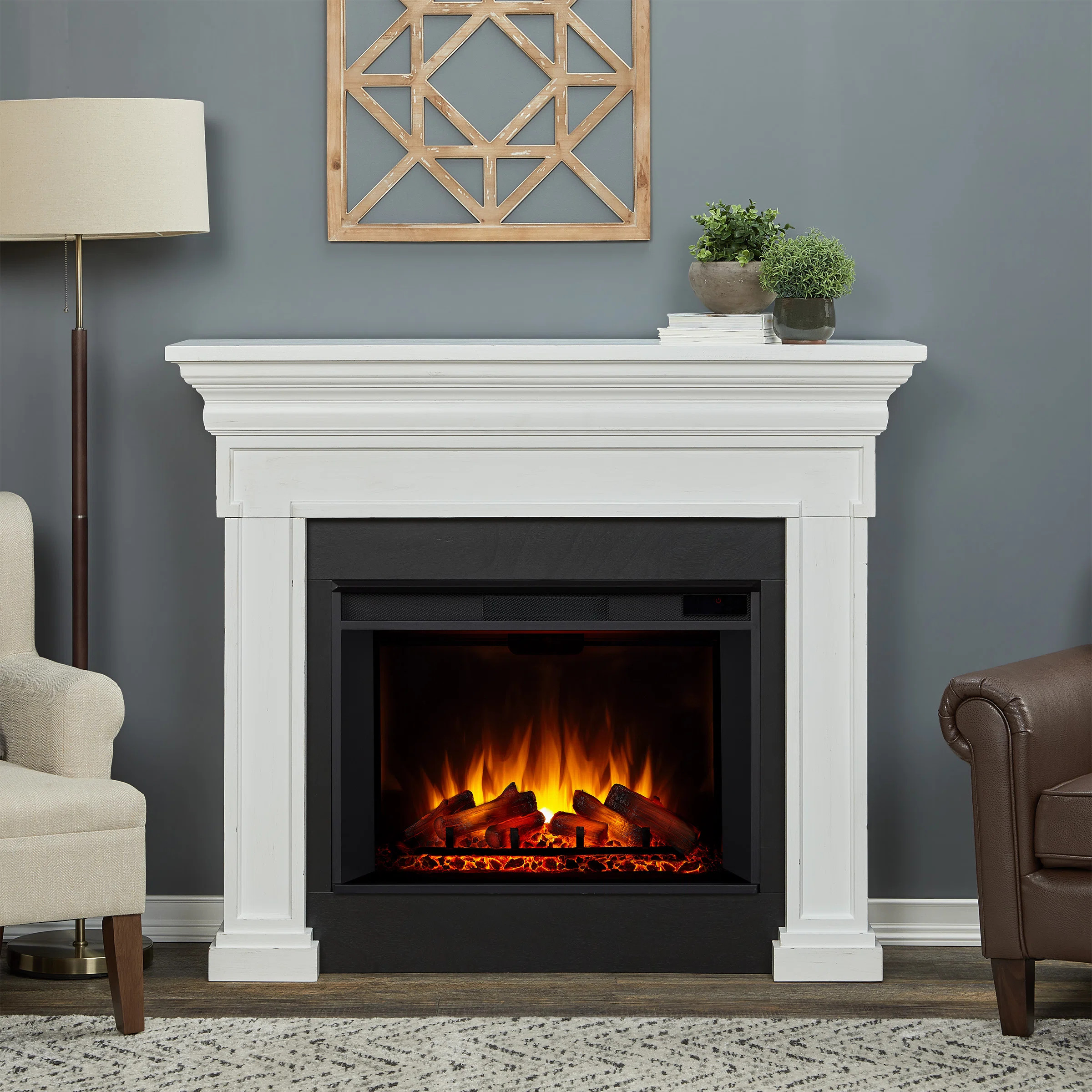 Emerson 56" Grand Electric Fireplace by Real Flame | Wayfair North America