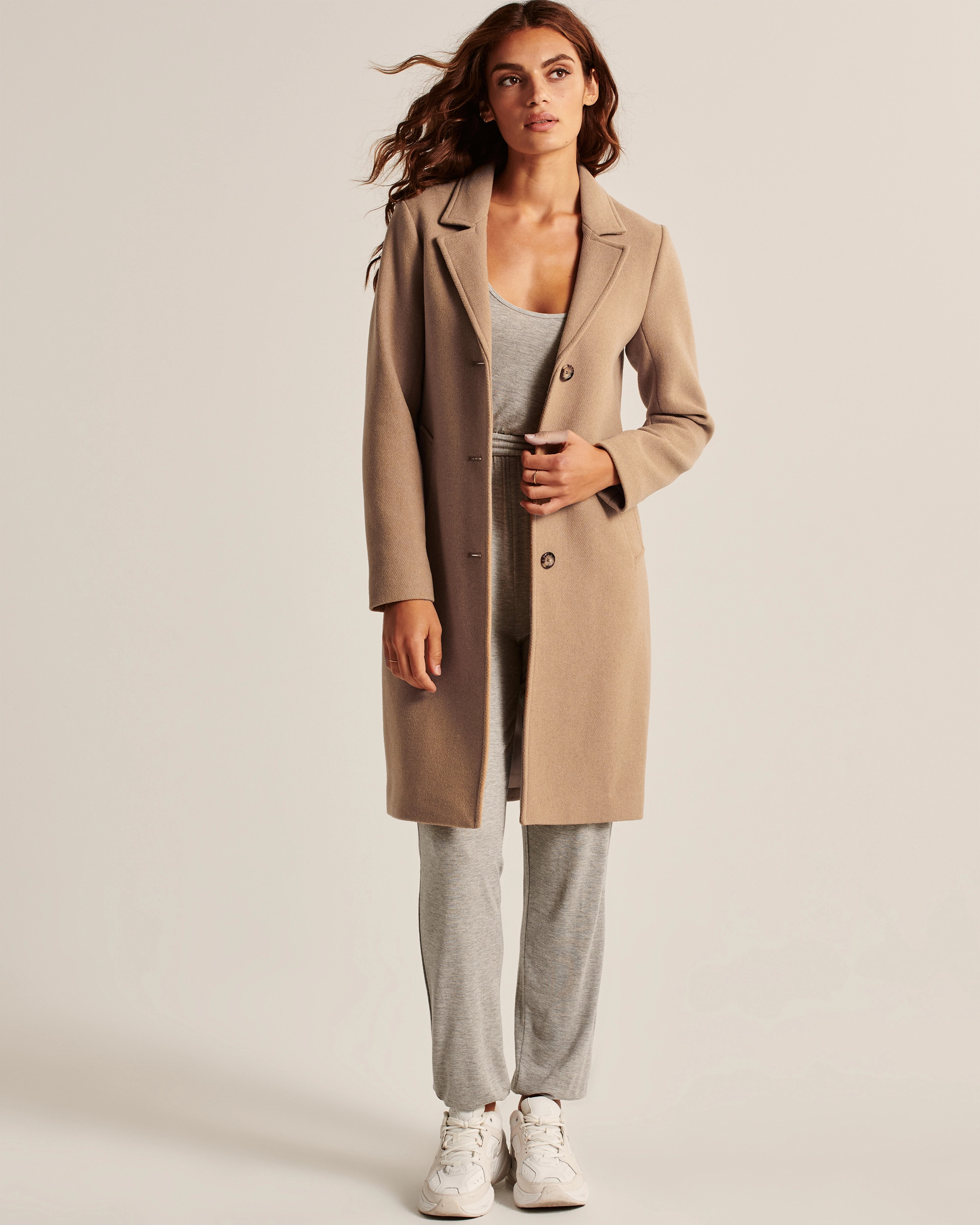 Wool-Blend Dad Coat | Abercrombie & Fitch (US)