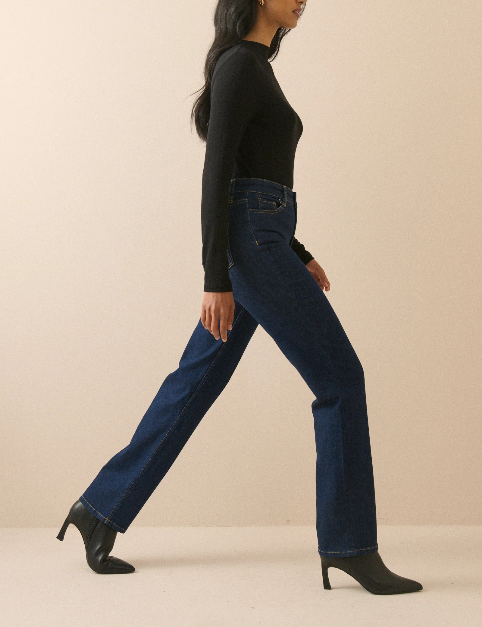 Dark Blue High Rise Golders Slim Leg Jeans | Nobody's Child