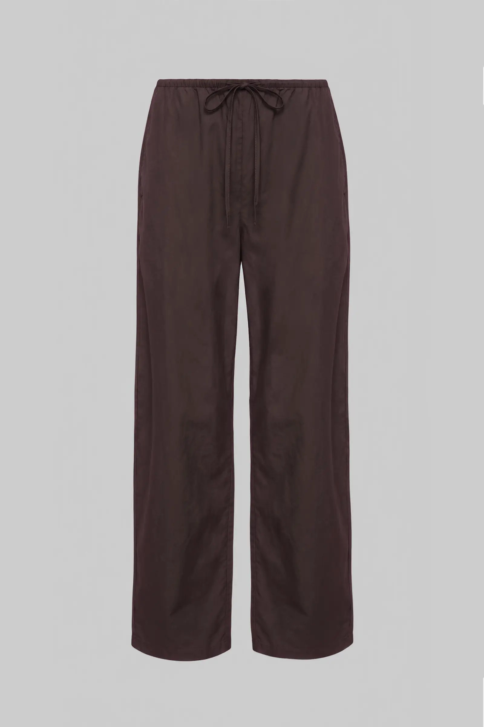 LESET Kyoto Drawstring Pant in Chocolate in Cotton | LESET