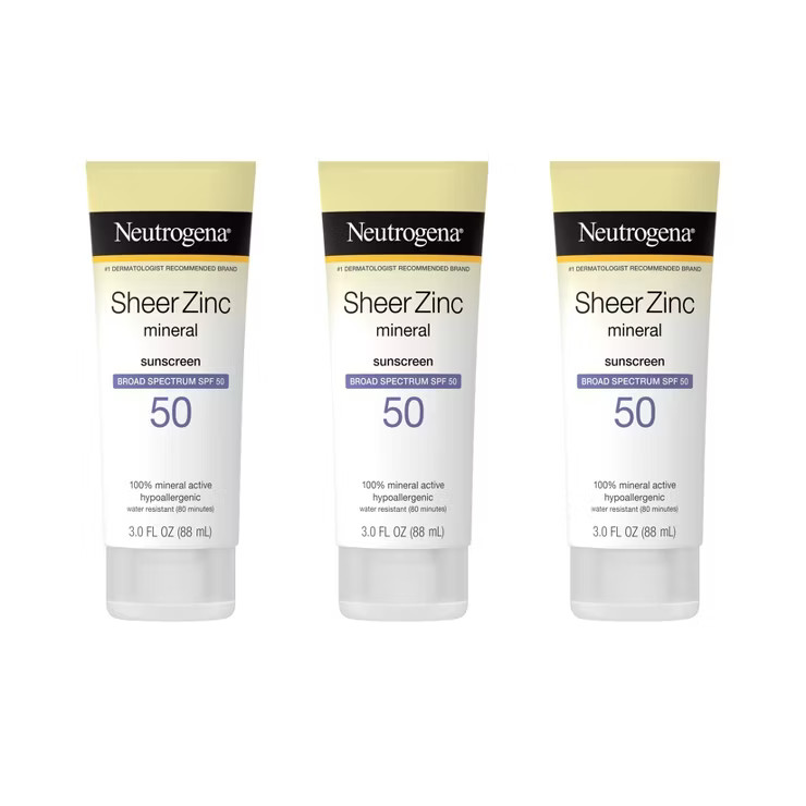 Neutrogena Sheer Zinc Mineral Sunscreen Lotion - SPF 50 - 3 fl oz | Target