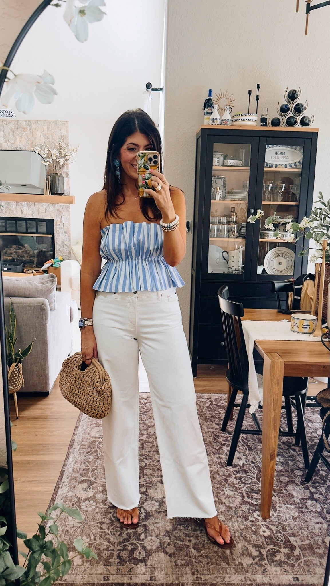 Birthday party outfit
In a medium striped top
29 curvy long wide leg white jeans

#LTKMidsize #LTKOver40