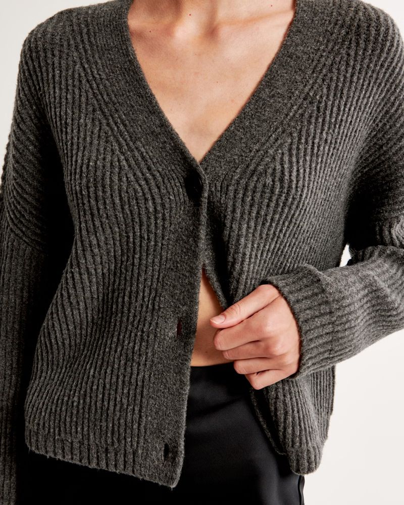 Ribbed Short Cardigan | Abercrombie & Fitch (US)