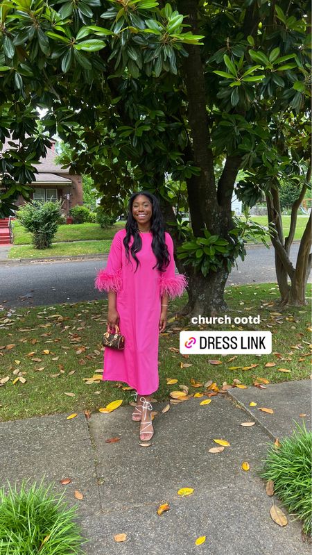 I wore this fabulous pink dress to church while in Alabama! Love the feather detail. It’s so pretty and perfect for occasion wear. You could wear it to a wedding too! 

#LTKStyleTip #LTKWedding