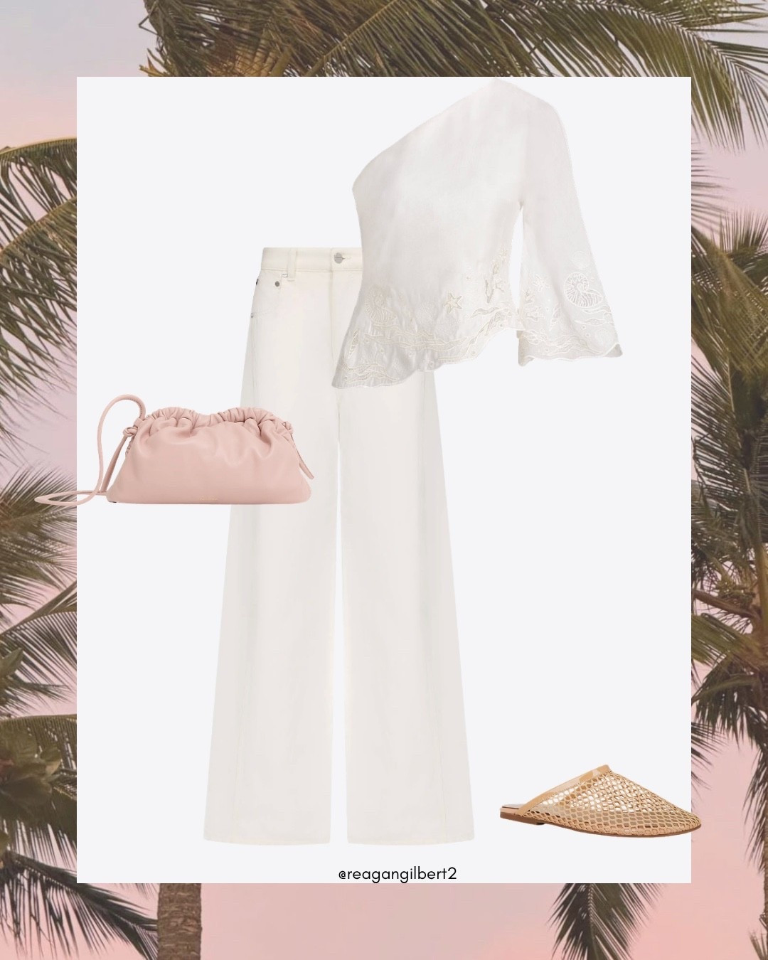 Cream-on-cream perfection 🤍✨ Cream jeans paired with a one-shoulder lace top for that soft, feminine, elevated summer moment.

Styled with a pop of pink via a chic clutch and finished with mesh mule heels for the perfect mix of delicate and modern.

Perfect for summer dinners, brunch, vacation nights, date night, rooftop drinks, or an effortlessly polished everyday look. Clean, minimal, and so easy to wear on repeat.

#LTKStyle #LTKSummer #SummerOutfit #NeutralStyle #CreamOutfit #VacationOutfit #EffortlessStyle #ChicStyle #EverydayStyle #CapsuleWardrobe #DinnerOutfit #BrunchOutfit #DateNightStyle #ResortWear #OutfitInspiration #SummerFashion #WearOnRepeat

#LTKootd #LTKgrwm #LTKSeasonal