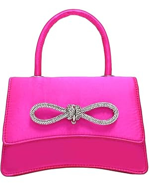 QWINEE Womens Bow Evening Bag Sparkly Clutch Purse Wedding Party Purses Glitter Rhinestone Cockta... | Amazon (US)