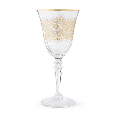 Gold Floral Wine Glasses | Williams-Sonoma