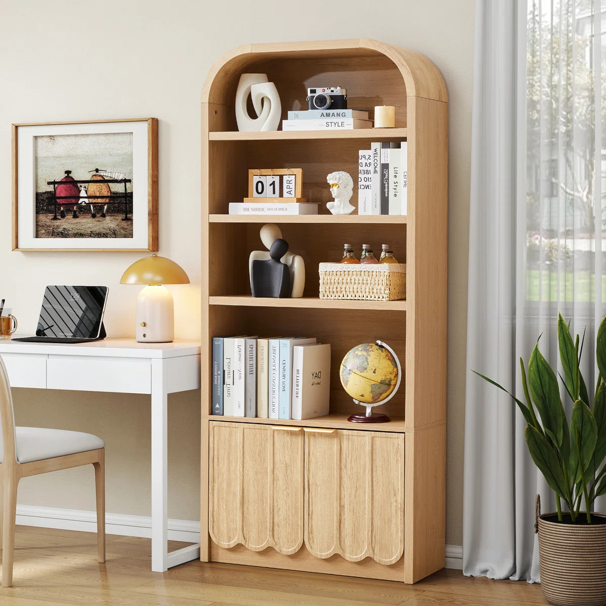70.86'' Tall Arched Storage Display Cabinet | Wayfair North America
