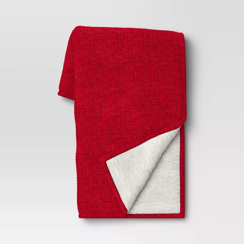 Cozy Knit Throw Blanket with Sherpa Reverse - Threshold™ | Target