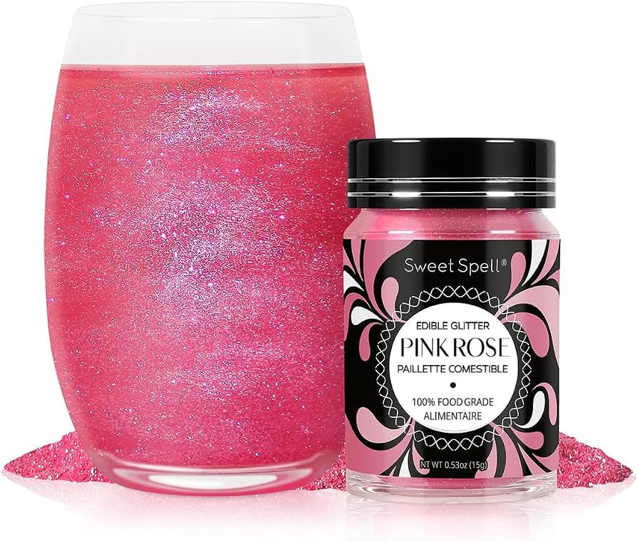 Sweet Spell Pink Edible Glitter (15g) - Shimmer Sparkles for Drinks, Cakes, Cocktails - 100% Edib... | Amazon (US)