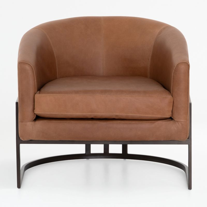 Ambrosia Leather Chair + Reviews | Crate and Barrel | Crate & Barrel