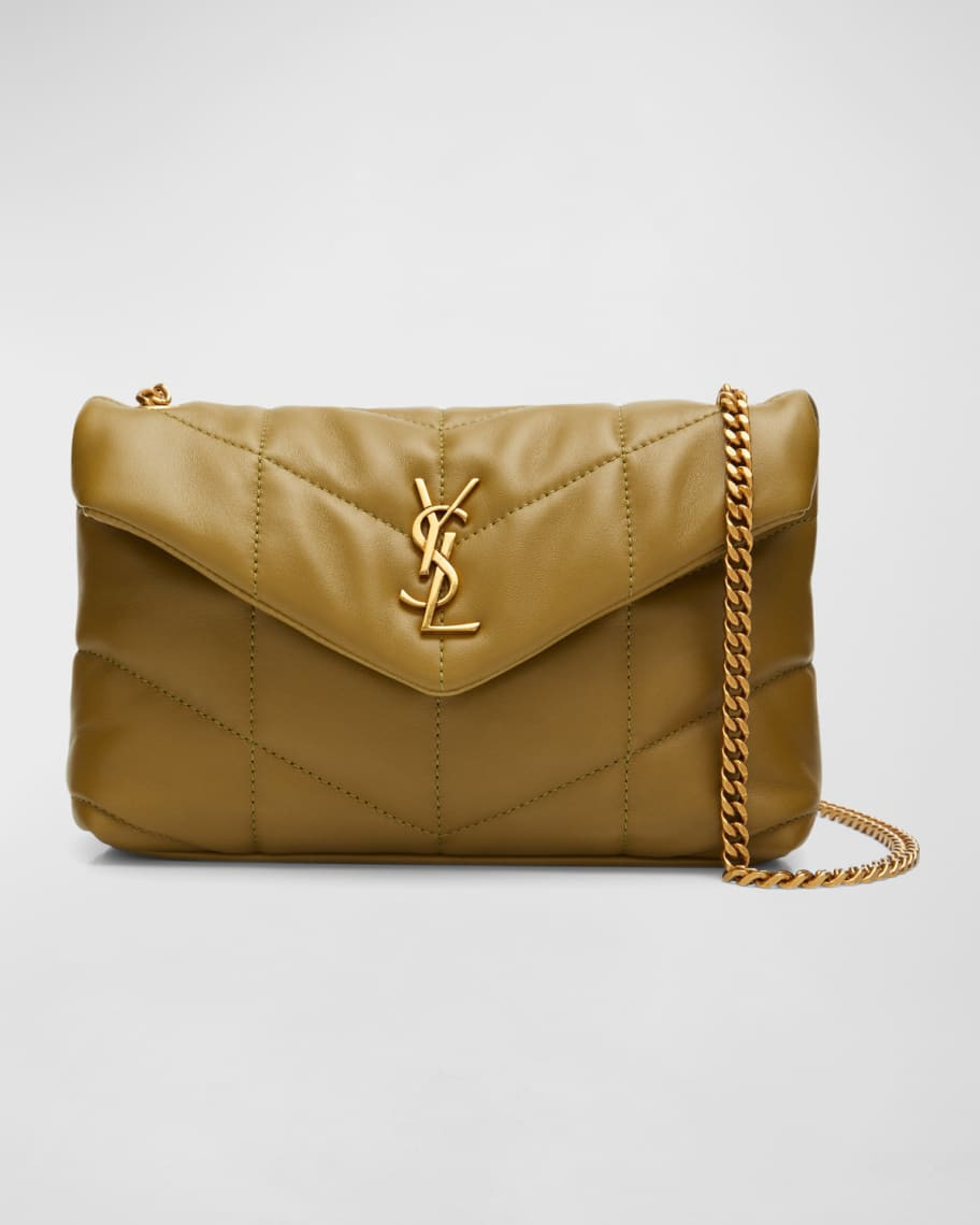 Saint Laurent LouLou Toy YSL Puffer Quilted Lambskin Crossbody Bag | Neiman Marcus
