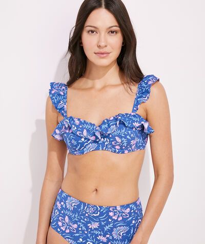 Anegada Floral Ruffle Bikini Top | vineyard vines