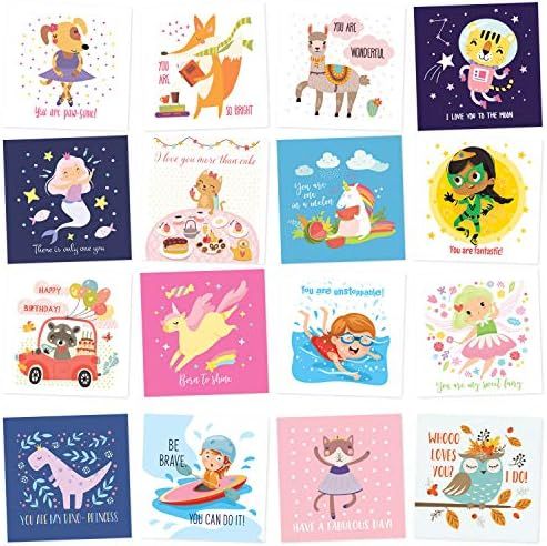 Lunch Box Notes for Kids - 60 Adorable Motivational and Cute Inspirational Thinking of You Cards for | Amazon (US)