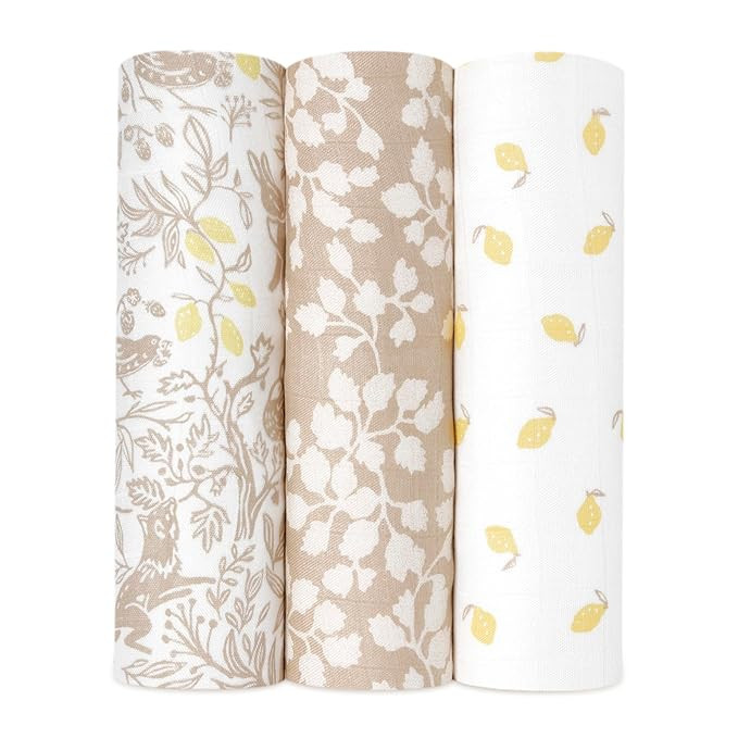 aden + anais Silky Soft Swaddle Blanket, Boutique Muslin Blankets for Girls & Boys, Baby Receivin... | Amazon (US)