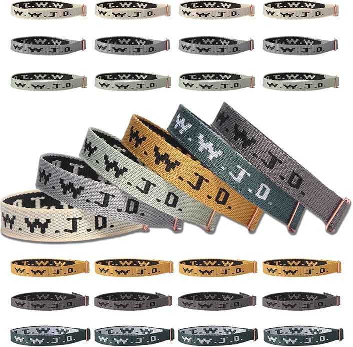 30PCS WWJD Bracelets-What Would Jesus Do-Upgraded Secure Metal Clasp-Christian Faith Bracelets -9... | Amazon (US)